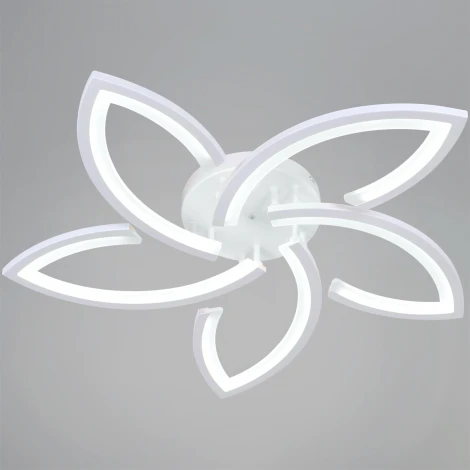 Потолочная люстра светодиодная на штанге с пультом с регулировкой цветовой температуры, яркости и с ночным режимом Reluce 54090-0.3-05 WH