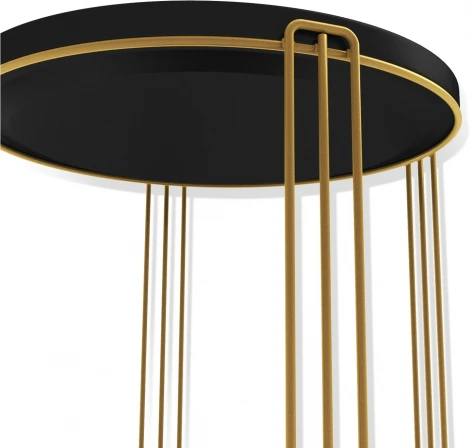 Столик журнальный Sheffilton SHT-CT31 золото/черный муар от фабрики Sheffilton