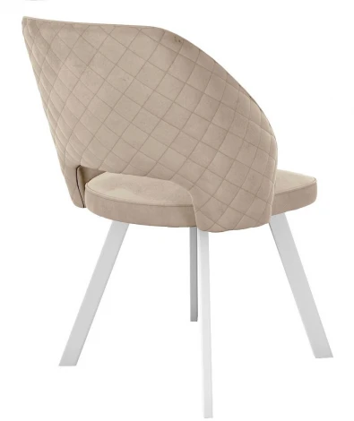 Стул DikLine 274 поворотный Z128 бежевый, ножки белые арт.00-00062758