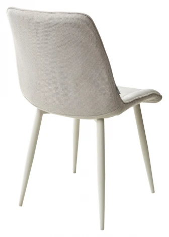 Стул CHIC BLUVEL-03 светло-серый/ 1981-04 галечный/ белый каркас