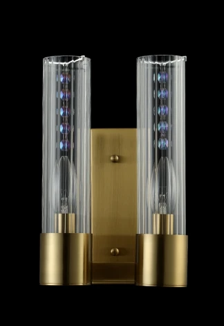 Бра Crystal Lux Otono AP2 BRASS/TRANSPARENTE (220V, круглые)