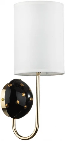 Бра Odeon Light Pollen 5424/1W золотой/черный/белый/металл/керамика/ткань E14 1*40W (220V, круглые)