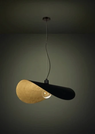 Подвесной светильник Eglo Saceda 390429 1X60W(E27) сталь, черный, золотой