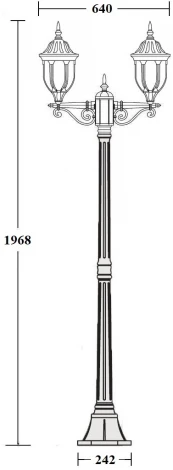 Наземный фонарь Oasis Light GENUYA 92108A Bl (220V, фонарь, IP44)