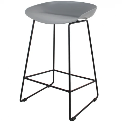 Стул полубарный Neo белый с хромированными ножками