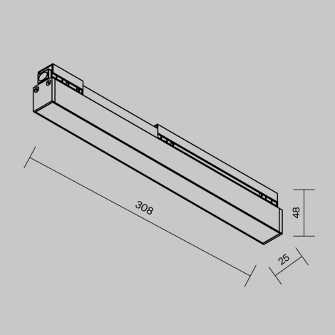 Уличный трековый светильник низковольтный LED 12W 48V Maytoni Basis O-TR02-1-S-12WB3K