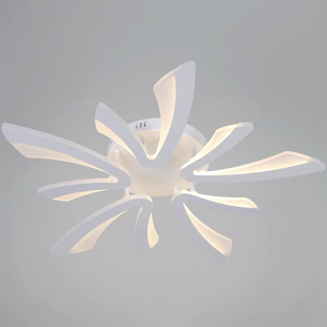 Потолочная люстра светодиодная на штанге с пультом с регулировкой цветовой температуры, яркости и с ночным режимом Reluce 59090-0.3-05 WH