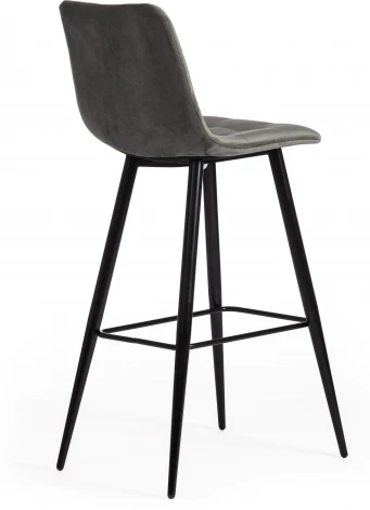 Стул барный CHILLY (mod.7095б) / 1 шт. в упаковке (Ткань,Металл /Серый,Черный)