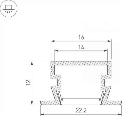 Профиль PDS-FS-3000 ANOD BLACK (Arlight, Алюминий) 040735