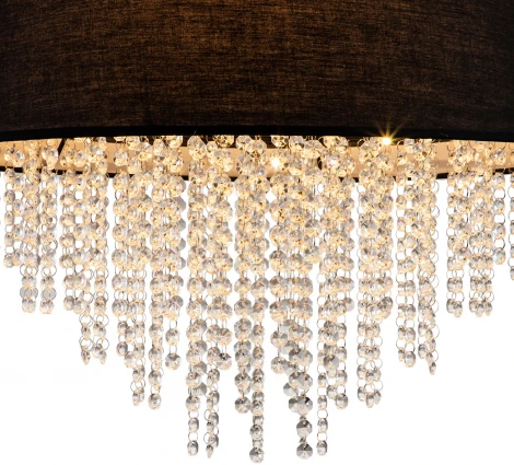 Подвесной светильник Escada CHARM 652/5S Black (220V, хрусталь, подвески, на проводе)