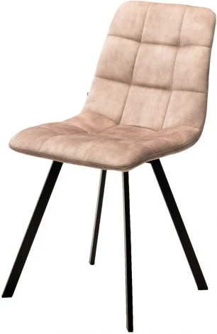 Стул M-City CHILLI SQUARE UF912-10B античный бежевый, велюр без "пальчиковый"/ черный каркас