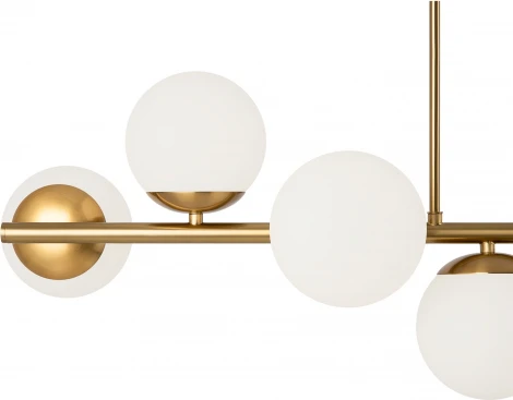 Потолочная люстра на штанге Zing FR5199PL-08BS Freya (220V, шарики)