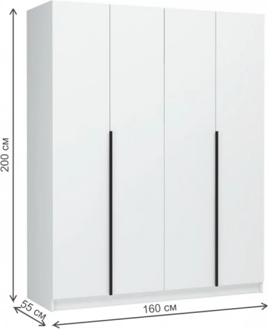 Шкаф Широн 1600 (Широн 1600 белый / белый) Woodville арт.586596