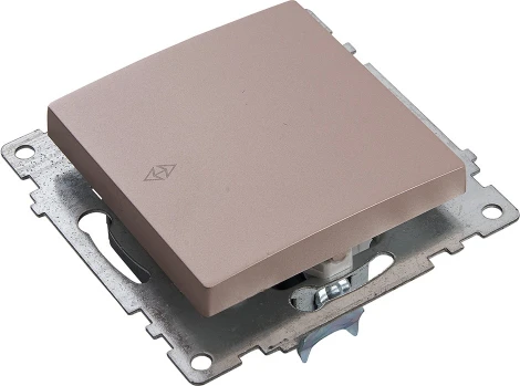 Выключатель одноклавишный (шампань) Stekker Катрин 39589