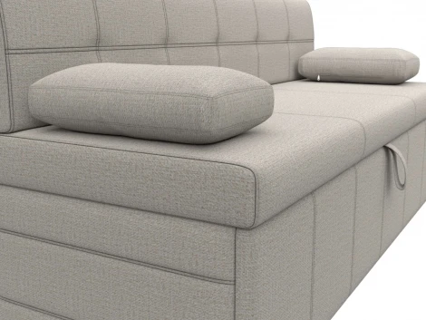 Диван кухонный прямой Лео (Бежевый/Рогожка) Лига Диванов арт.123857