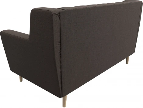 Диван кухонный прямой Брайтон 2 Люкс (Коричневый/Рогожка) Лига Диванов арт.122447