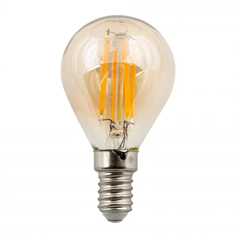 Лампа светодиодная, форма «шар», золотистая колба Uniel Vintage LED-G45-5W/GOLDEN/E14 GLV21GO