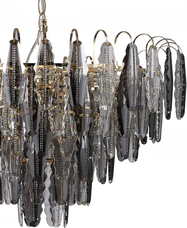 Подвесная большая люстра Stilfort Florin 1021/03/18P (220V, хрусталь, на цепи, круглые)