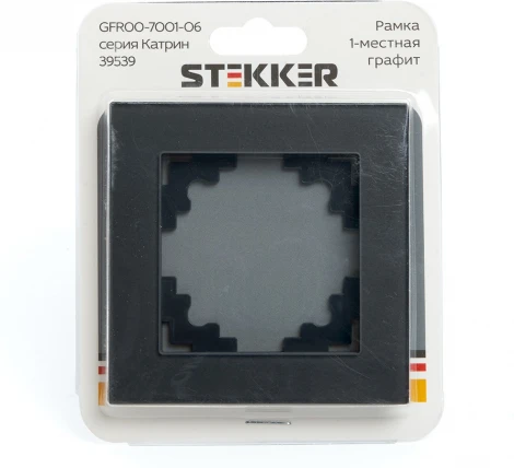 Рамка на 1 пост (графит) Stekker Катрин 39539