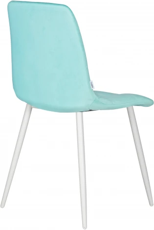 Стул обеденный DOBRIN CHILLY (Мятный Holland 50, основание белое) 005 CHILLY, цвет сиденья Мятный основания белый