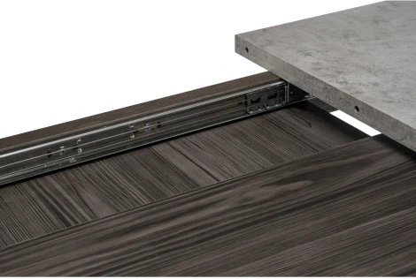 Стол на тумбе Woodville Тирион бетон чикаго серый / дуб гладстоун табак 462405