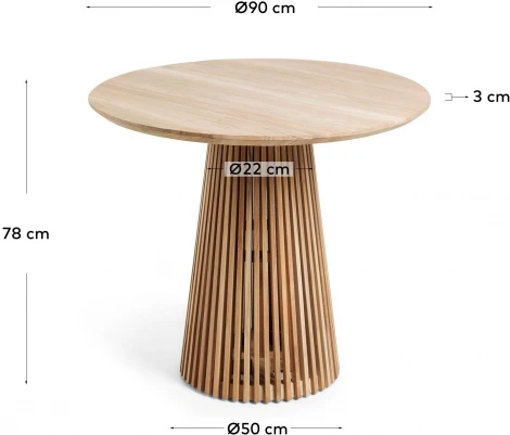 Стол обеденный La Forma (ex Julia Grup) Jeanette (Дерево,Тик) 149803