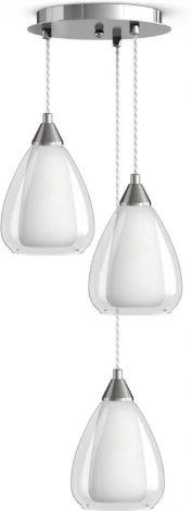 Подвесной светильник 33 ИДЕИ PND.101.03.01.007.CH-S.30.TR (220V, на проводе, круглые)
