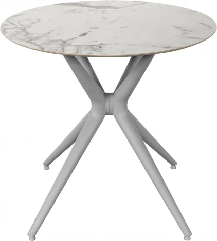 Стол обеденный обеденный JET CERAMIC круглый d-80 (Термопластичный полимер, Серый) CA Grigio Statuario 80x80