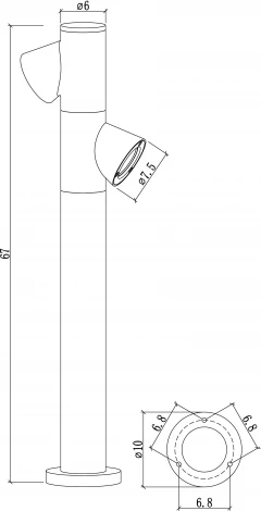 Наземный уличный светильник Arte Lamp Brooklyn A2063PA-2BK (220V, круглые, IP54)