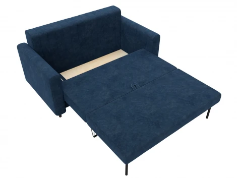 Диван прямой Лига-070 (ЛДСП,Брус,Фанера/Дерево/Велюр/Синий) Лига Диванов 129761