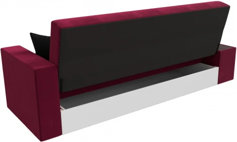 Диван-книжка Лига-020 стол слева (Бордовый,Черный/Микровельвет) Лига Диванов арт.118493L