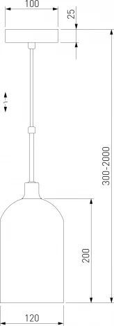 Подвесной светильник Eurosvet Bambola 50357/1 латунь (220V, на проводе)
