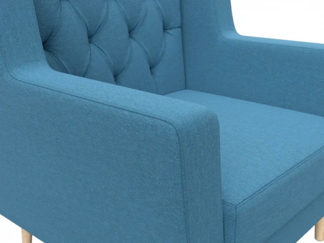 Кресло Брайтон Люкс (Голубой/Рогожка) Лига Диванов арт.125631