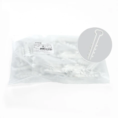 Дюбель-хомут для плоского кабеля (5-10мм) белый 100 шт. Stekker 39859