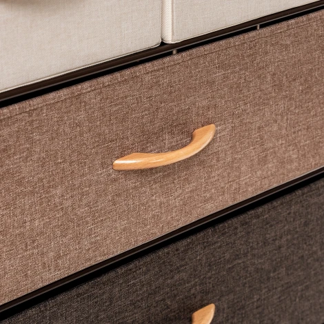 Комод Локи 4 ящ., Каркас Коричневый, Бежевый/Светло-коричневый/Темно-коричневый 2500000183492 Leset