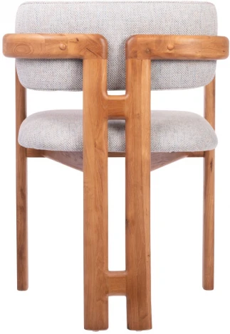 Стул Bradexhome Rich рогожка бежево-голубая с ножками цвета орех