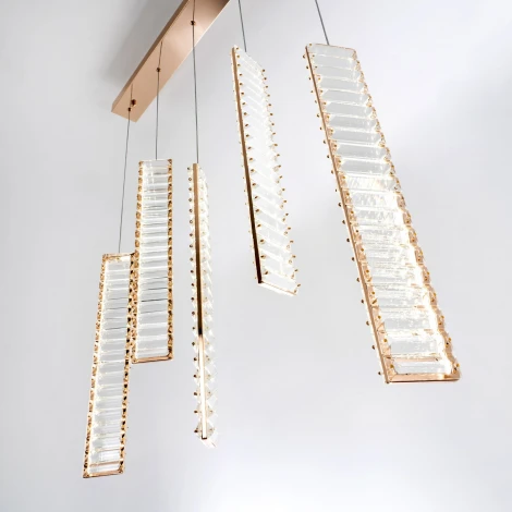 Подвесной светильник светодиодный хрустальный Modelux MODESTYLE MS.88909.5 GD