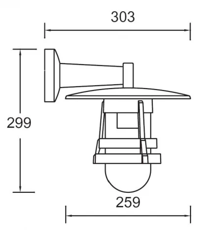 Настенный фонарь уличный Oasis Light 68902 Bl (220V, IP44)