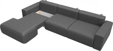 Диван угловой Лига-036 НПБ Классик Лонг левый угол Лига Диванов (Замша) арт.127801L