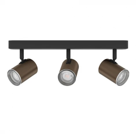 Спот потолочный Eglo Consuma 1 300589 3X5W(GU10), IP44,сталь, бронзовый, черный