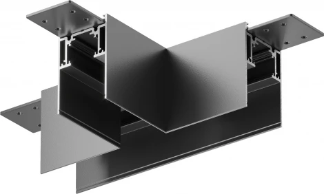 Коннектор Т-образный Gravity накладной черный (магнитный) Maytoni Technical TRA010CT-41B