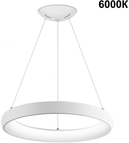 Светильник подвесной диммируемый, с пультом ДУ (2.4G) LED 60W Novotech Fold 359032 OVER (регулировка яркости, 220V, на тросе, кольцо)