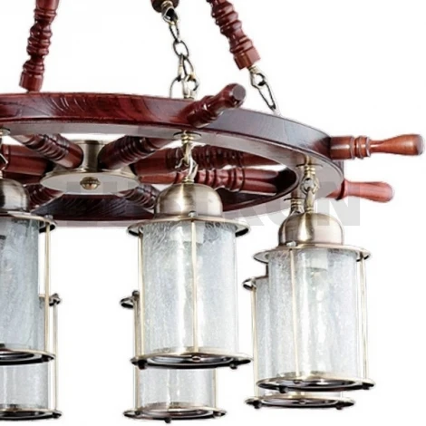 Подвесная люстра N-Light 828 828-08-52 красное дерево+бронза