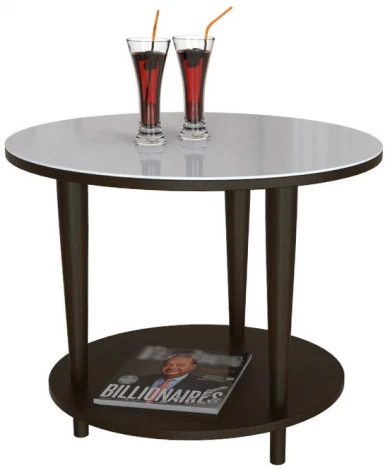 Стол журнальный BeautyStyle 10 венге/стекло белое от фабрики Mebelik