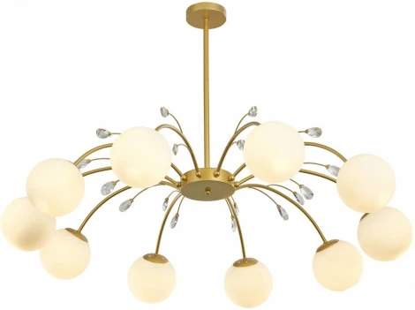 Потолочная люстра на штанге Arte Milano Neapol-71069 273802/10 GD (220V, шар)