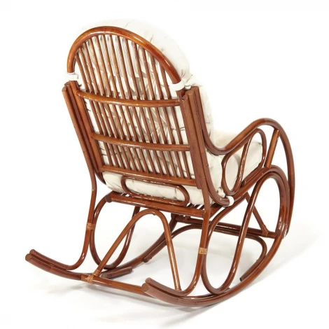 Кресло-качалка VIENNA (разборная) / без подушки / Pecan (орех) (ротанг top quality)