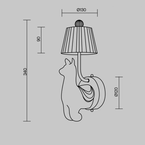 Бра Maytoni Senor Alpaca MOD377WL-L6W3K (для детской, LED, 220V, выключатель, животные, для девочки)