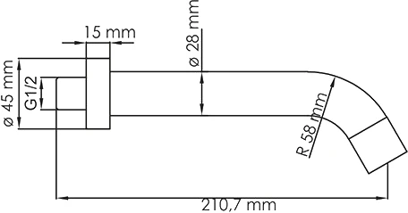 Излив Wasserkraft Mindel A149 для ванны