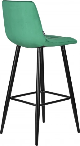 Стул барный DOBRIN NICOLE (черные матовые ножки, зелёный велюр (108-64))