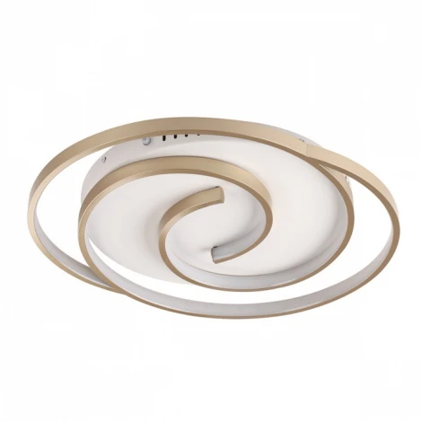 Потолочная большая люстра Lumion Twist 8020/75CL шампань/белый металл/акрил LED 75W 220V 3000-6000K